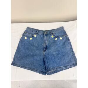 Vintage 90s Ralph Lauren Daisy Mom Jeans Shorts Size 16
